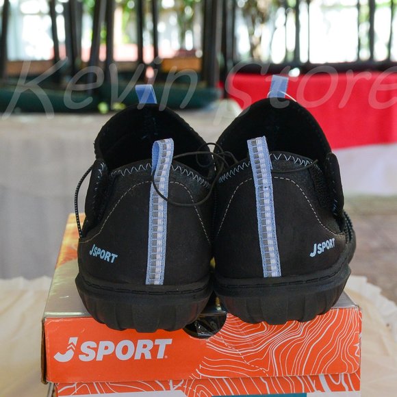 size 10 Black/Blue‎ Jsport Women’s Slip On shoes - Picture 8 of 9